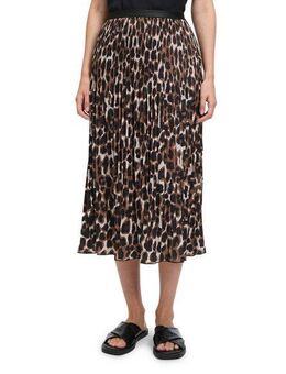 Betty&Co Midirock Betty & Co Plisseerock mit Animalprint Druck