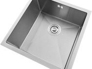 welltime Edelstahlspüle Stan II, quadratisch, 45/45 cm, (Inklusive Ab -und Überlaufgarnitur)