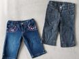 2 Mädchen Jeans Shorts Gr. 116 weitenverstellbar in 02708