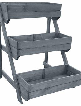 promadino Pflanzentreppe Pflanztreppe mit Kästen, grau, BxTxH: 80x84x100 cm