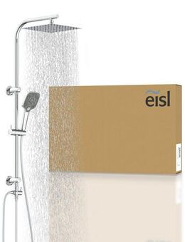 Eisl Brausegarnitur EASY DELUXE, Höhe 96,5 cm, 3 Strahlart(en), Regendusche, Antikalk, höhenverstellbar, inkl. Duschabzieher