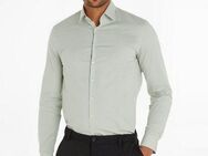 Calvin Klein Langarmhemd POPLIN LEAF PRINT SLIM SHIRT