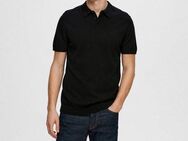 SELECTED HOMME Poloshirt SLHBERG SS KNIT POLO NOOS aus Feinstrick