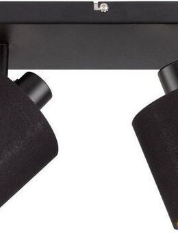 Reality Leuchten Deckenstrahler Tommy, ohne Leuchtmittel, 2-flammig (E14) in schwarz-gold Optik, Spots einzeln schwenkbar