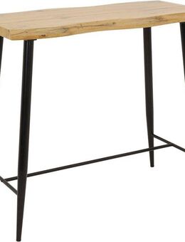 HELA Bartisch GABI, Baumkantentisch, 120 cm Breite, Industrial Design, Wildeiche oder Grau