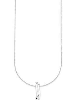 Bruno Banani Kette mit Anhänger Schmuck Geschenk Silber 925 Halsschmuck Halskette Ankerkette, mit Zirkonia (synth)