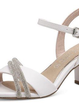 MARCO TOZZI by GMK Sandalette, Blockabsatz, Hochzeitsmode, Festtagsschuh, funkelnde Strasssteine