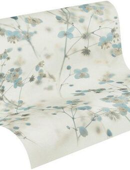 A.S. Création Vliestapete PintWalls Blümchen 3D Effekt, glatt, gemustert, matt, neutral, (1 St), Florale Tapete Florale Tapete Tapeten Wohnzimmer Schlafzimmer Küche