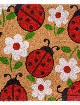 HANSE Home Fußmatte Lady Beetle, Türmatte, rechteckig, Höhe: 15 mm, Kokos, Schmutzfangmatte, Outdoor, Rutschfest, Innen, Kokosmatte, Flur