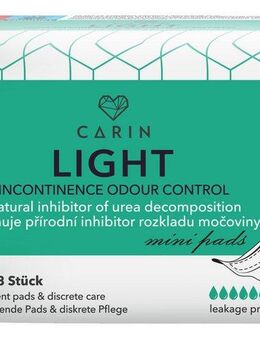 CARIN Inkontinenz-Einlage Carin Odour Control, 32-St., 4er Packung (32 Einlagen), hoch saugfähige und diskrete Damenbinden
