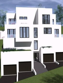 Skyline-Feeling! Moderne Architektur trifft auf maximale Privatsphäre: 4-Zimmer-Wohnung mit 3 Terrassen, 2 Bädern & privatem Aufzug "direkt" in di - Höchberg