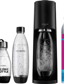 SodaStream Wassersprudler TERRA Vorteilspack, &CO2-Zylinder,1L, 0,5 LKunststoff-Flasche