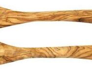 Olivenholz-erleben Salatbesteck (Set, 2-tlg., Gabel, Löffel), 30 cm aus Olivenholz