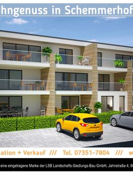 Sehr schöne 3,5-Zimmer-Eigentumswohnung im EG mit großer Terrasse und Gartenanteil - Schemmerhofen
