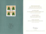 Schweiz: MiNr. 2128, 20.11.2009, "Weihnachtsbaum 2009", Geschenkkarte, Ersttagssonderstempel - Brandenburg (Havel)