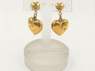 Vintage Ohrringe Goldplattiert mit Zirkonia - Leimen Zentrum
