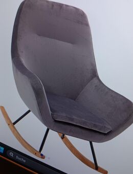 SCHAUKELSTUHL NEBEL SAMT GRAU NEUWERTIG VB NUR 69 € 27711 OHZ Abholung - Osterholz-Scharmbeck