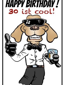 Lustiges Blechschild Happy Birthday 30 ist cool Geburtstag 20x30 cm - München
