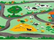 Andiamo Kinderteppich Farmstead, rechteckig, Höhe: 5 mm, Spiel- und Straßenteppich, Motiv Bauernhof, Kinderzimmer