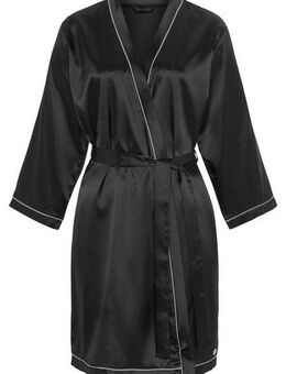 Bruno Banani Kimono, Kurzform, Satin, mit Kontrastpaspel-Details