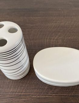 Set Zahnbürstenhalter Seifenablage Keramik - Vilshofen (Donau) Zentrum