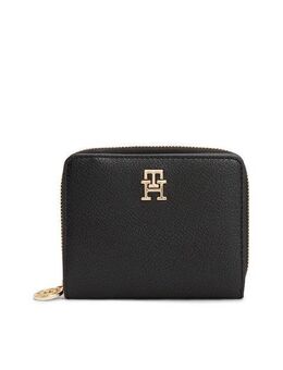 Tommy Hilfiger Geldbörse TH DISTINCT MED ZA, Damen Geldbeutel, Portemonnaie mit TH-Schmuckelement