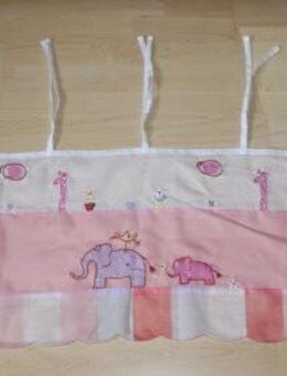 Kinder Gardine Scheibengardine Zoo Tiere Kurzgardine Kinderzimmer Bistrogardine Fenster Vorhang rosa/weiß 40x120cm - Sonneberg