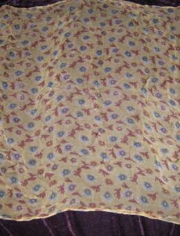 Elegant * Mille * Petit- Fleur * Blumen * Blümchen * Flower- Power * XL * Seiden- Chiffon * Hals- TUCH * SCARF * hell- vanille- gelb * rauch- grau * - Riedlingen