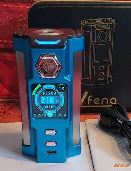 Snowwolf VFENG Blau/Silber. Neuwertig. FP. 55€. Nur kurz getestet und in die Vitrine gestellt! SAMMLUNGSVERKLEINERUNG! Akkuträger, E Zigarette, Mod Box, Vape. - Bühl