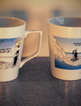 2 Porzellan Henkelbecher Becher Tassen Pinguine Joy-Company zus. 3,- - Flensburg
