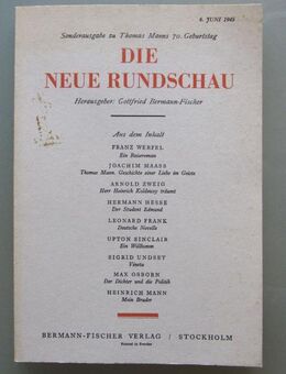 Die Neue Rundschau. Sonderausg. zu Thomas Manns 70. Geburtstag (Reprint) - Münster