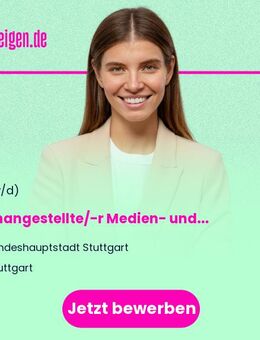 Fachangestellte/-r Medien- und Informationsdienste Stadtbibliothek Stuttgart - Ost (m/w/d) - Stuttgart