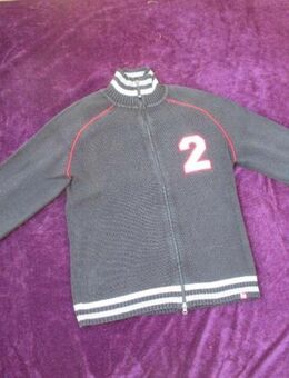 NEUw * College * Old School- Look * Damen * Herren * Unisex * Baumwolle * Strickjacke * Cardigan "BLEND" Gr. 48- 50/ M * schwarz * rot * natur- weiß * - Riedlingen