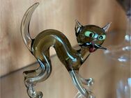 Glasfigur - handgeblasen - Katze- Murano stil - Weitramsdorf