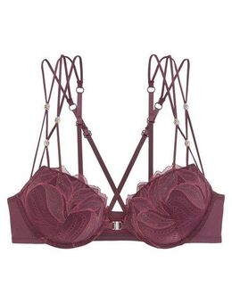 Nuance Push-up-BH mit Trägern in Bänderoptik und Metallperlen im Antiklook, sexy Dessous