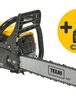 Texas Benzin-Kettensäge TS5620, 50 cm Schwertlänge, inkl. Extra Kette, Schutzbrille, Kettenöl und Gehörschutz
