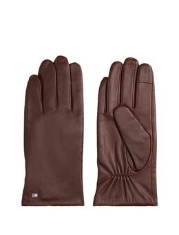 Tommy Hilfiger Lederhandschuhe ESSENTIAL FLAG LEATHER GLOVES mit Tommy Hilfiger Flagge
