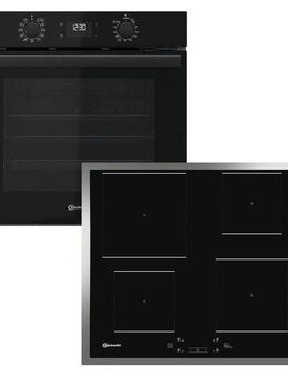 BAUKNECHT Backofen-Set BAKO 780 Steam IND BL, mit 1-fach-Teleskopauszug, GentleSteam - für ein saftiges Inneres und ein knuspriges Äußeres