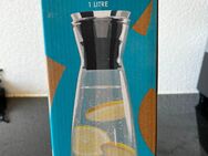Wasserkaraffe Glas 1 L. Coop Frühlings Gefühle, Neu + OVP - Jestetten