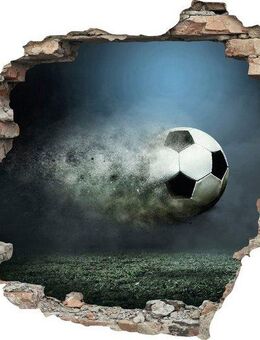 queence Wandtattoo Fußball (1 St), Wandsticker, Wandbild, selbstklebend, 3D, Wanddurchbruch