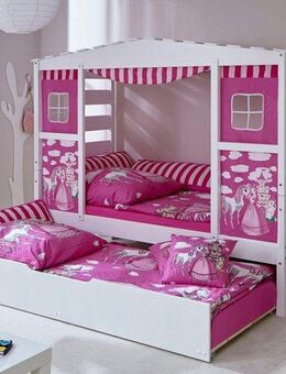 Ticaa Hausbett Lio, Hausbett, inkl. Zusatzbett und Rollrost