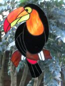 Tiffany Fensterschmuck Fensterbild Tukan in 52249