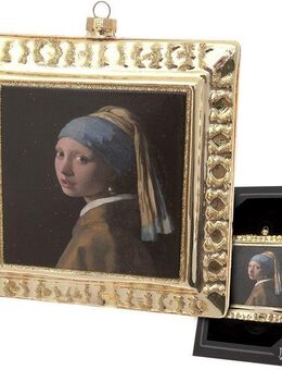 Krebs Glas Lauscha Christbaumschmuck Das Mädchen mit dem Perlenohrring (1-tlg), Christbaumschmuck aus Glas, mundgeblasen, handgefertigt, Figur