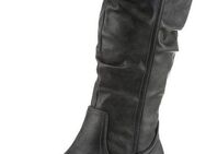 Mustang Shoes Winterstiefel, Langschaftstiefel, Blockabsatz, mit Raffungen am slouchy Schaft