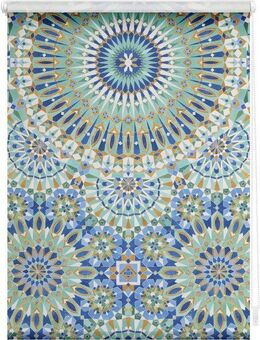 Seitenzugrollo Rollo Klemmfix, ohne Bohren, blickdicht, Orientalische Muster, LICHTBLICK ORIGINAL, blickdicht, freihängend, Klemmfix