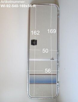 Wilk Wohnwagen Aufbautür ca. 169 x 56 bzw 162 x 50 gebraucht ohne Schlüssel (zB 540 EZ 92) (Eingangstür) Anschlag rechts - Schotten Zentrum