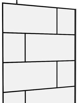 Marwell Walk-in-Dusche Bricks, Einscheibensicherheitsglas, (2 tlg), 90 x 195 cm, inkl. Haltestange für Deckenmontage