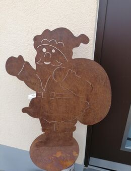 Edelrost Nikolaus Weihnachtsmann auf Platte 2 Größen - Kraftisried