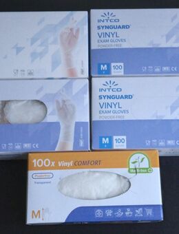 5 Packungen Untersuchungshandschuhe aus Vinyl Gr. M/7-8 - Hamburg