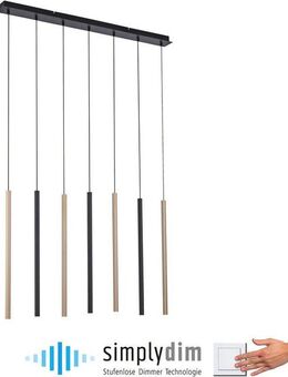 Paul Neuhaus Pendelleuchte FLUTE, LED fest integriert, Warmweiß